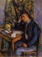 Hombre joven y calavera Paul Cezanne